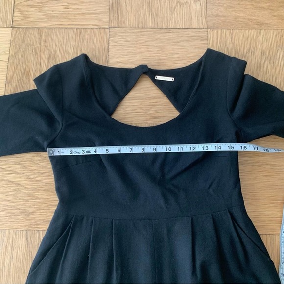 Loeffler Randall 4 Wool Silk Romper Black Pleated Pockets - Picture 7 of 10